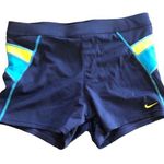 Nike Swim Shorts Sz. M Navy Blue Yellow Color block Summer Beach Pool Vacation Photo 0