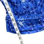 Poupette St. Barth Jena Jumpsuit Small Blue Floral Batik Satin Tropical Boho NEW Photo 11