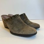 Franco Sarto Grey Brown Suede Wedge Mules Photo 7