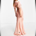 ASOS  Design Bias Cut Satin Maxi Tea in Peach Dress 12 Photo 2