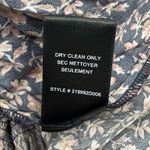 Rebecca Taylor  Francesca Navy Floral Print Silk Blend Square Neck Dress Size 8 Photo 11