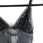 OnGossamer Womens Velvet Nights Sparkle Nightie Nightgown Sheer Black S Photo 1