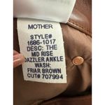 MOTHER THE MID RISE DAZZLER ANKLE Pants Size 27 Brown Faux Leather New #X1 Photo 9