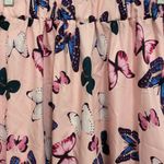 SheIn Womens Maxi Skirt Pink With Butterfly Print S Small Satin Butterflies 24” 26” 28 Photo 1