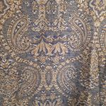 Chaus Tan/White/Blue Paisley Button Down Long Wool Blend Blazer Size 10‎ Tan Photo 6