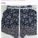 Angie Nwt  florence boho shorts women size medium waist blue white flowy @ Photo 6