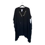 La Blanca  Black Capri Lace Up Caftan Swim Cover-Up Size M Photo 1