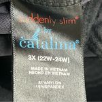 Catalina Suddenly slim by  women’s 3x (22w-24w) one piece black studded swimsuit Photo 7