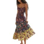 Anthropologie NWT Josephine Smocked Drop Waist Maxi Dress sz L Petite Floral Photo 1