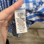 Crown & Ivy  Blue White Gingham Sleeveless Smocked Dress 8 NWT Midi Photo 9