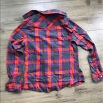 Mossimo Plaid‎ Checks Bottom Down shirt long sleeve Red Size XS Photo 3