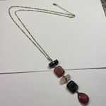 Loft Woman’s Signed Gold Tone with Multi Color Dangle Chain Necklace Photo 8