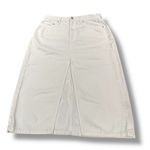 Aritzia Denim Forum '90s Halle Skirt White Denim Size 28 Y2K Slit Midi Skirt Size M Photo 0