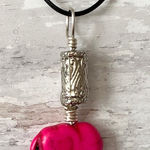 Urban Outfitters Pink Stone Elephant Necklace Handmade Indian Jewelry India NEW Photo 0