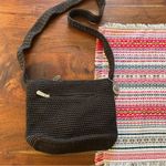 The Sak  Crochet Brown Hobo Shoulder‎ Bag Boho Small Purse Zip Closure Photo 1