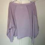American Eagle Oversized Purple Terry Knit Sweatshirt Distressed Womens S Photo 3