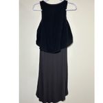 ALLSAINTS Silk Viscose Black & Gray High Low Hem Dress US 0 EU 32 Photo 3