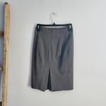 EXPRESS  Pencil Straight Pleated Midi Gray Skirt 00 Photo 1