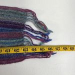 RARE Vtg. MELMAN 100% Alpaca Wool Pastel Rainbow Striped Scarf Made in Bolivia Photo 5