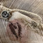 Lauren Ralph Lauren Tan Floral Chiffon Georgette Split Neck Sheer Blouse Size XL Photo 10