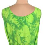 Jane Ashley Vintage Green Tropical Floral Dress Sleeveless Rayon Resort Wear 2X Photo 6