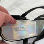 Splash Y2k Vintage  Black Open-Toe Strappy Platform Block Heels Photo 9