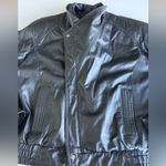 Vintage 80s Bermans Black Leather Bomber Jacket Thinsulate Lined Sz Medium Tall Photo 9
