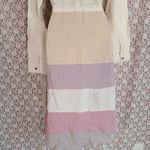Mystree NWT  pastel purple punk grey cream colorblock fit and flair t-shirt dress 

size medium Photo 9