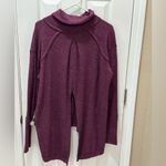 We The Free Free People  Split Back Turtleneck Sweater Size Medium purple Photo 3