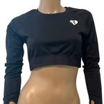 Women's Best large Power seamless active crop top TLS2 9077 Black Photo 9
