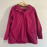 Lands’ End Pink Water Resistant Rain Jacket Spring Hiking Large Outdoor Photo 0