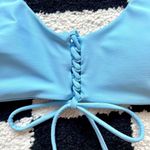Aerie Blue Lace Front Bikini Top XS Photo 2