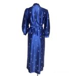 LORRAINE Blue Robe Hollywood Glam Floral Belted Vintage Retro VINTAGE Size M Photo 1