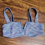 Aerie  American Eagle Bandeau Striped Slit Swim Top Bikini Photo 4