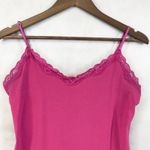 Old Navy Y2K Cami Tank Size Medium Lace Trim Coquette Clean Girl Minimal 2000s Preppy Photo 1