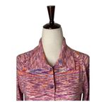 Gimaguas‎ Sweater Women Medium Pink Purple Knit Collared Zion Cardigan Luxury Photo 4