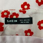 SheIn Light Pink with Red Flowers Mini Skirt Zipper Size Small Photo 9