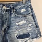 American Eagle  Vintage Hi Rise Festival Ripped patched cutoff jean shorts 2 S 27 Photo 2