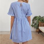 SheIn Blue and White Short Sleeve Dress NWOT Photo 1