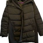 Andrew Marc Women's XL Black Hooded Puffer Jacket MidLength Winter Casual Formal Photo 8