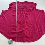 Torrid  Pink Rayon‎ Slub Crochet Tie Front Flutter Sleeve Top Size 6X Photo 10