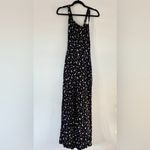 Torrid NWT  Black Floral Crepe Wide Leg Overall Neon Ditsy Jumpsuit Boho Photo 3