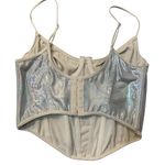 Urban Outfitters •  holographic silver bustier corset top medium Photo 3