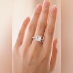 Elegant Solid Silver 2.0ct Moissanite Ring Photo 1