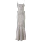 Hutch Cameron Gown in Silver 12 Womens Long Formal Maxi Dress Photo 10