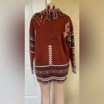 Doe & Rae  Rust Patterned Cardigan Photo 3