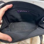 Vintage Shannon Diego Striped Fur Leather PEACE Crossbody Bag Brown Black 7x9 Photo 10