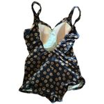 Maxine of Hollywood Vintage Black & Gold Polka Dot Swimsuit Size Approx M/L Photo 1