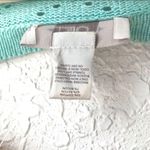 Loft  Turquoise Aqua Pointelle Sweater Pullover Blouse Long Bell Sleeve Small New Photo 8