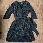 Halston Heritage Beaded Wrap Cocktail Dress Size 2 Photo 1